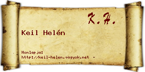 Keil Helén névjegykártya